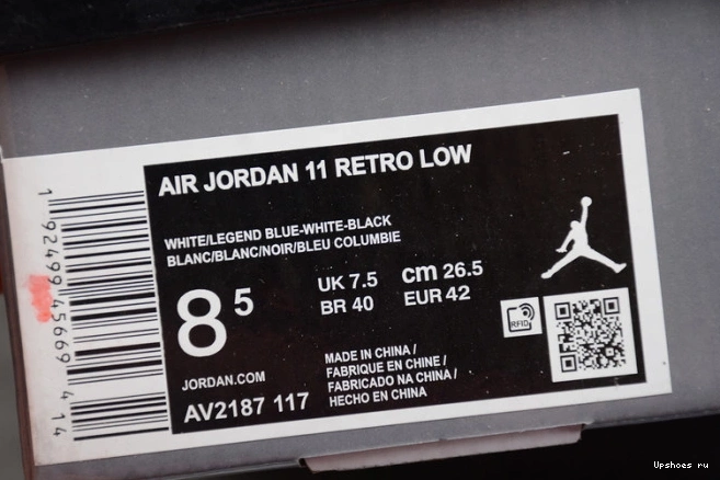 Low AV2187-117 Legend Jordan Blue 11 Retro Air 0803